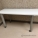 White Rolling Training Table w/ Silver Legs